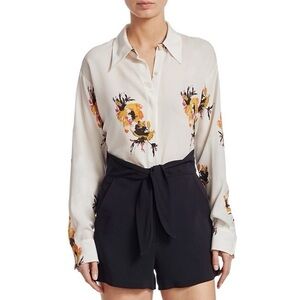 A.L.C Silk Calder Floral
Buttondown Blouse Size 2